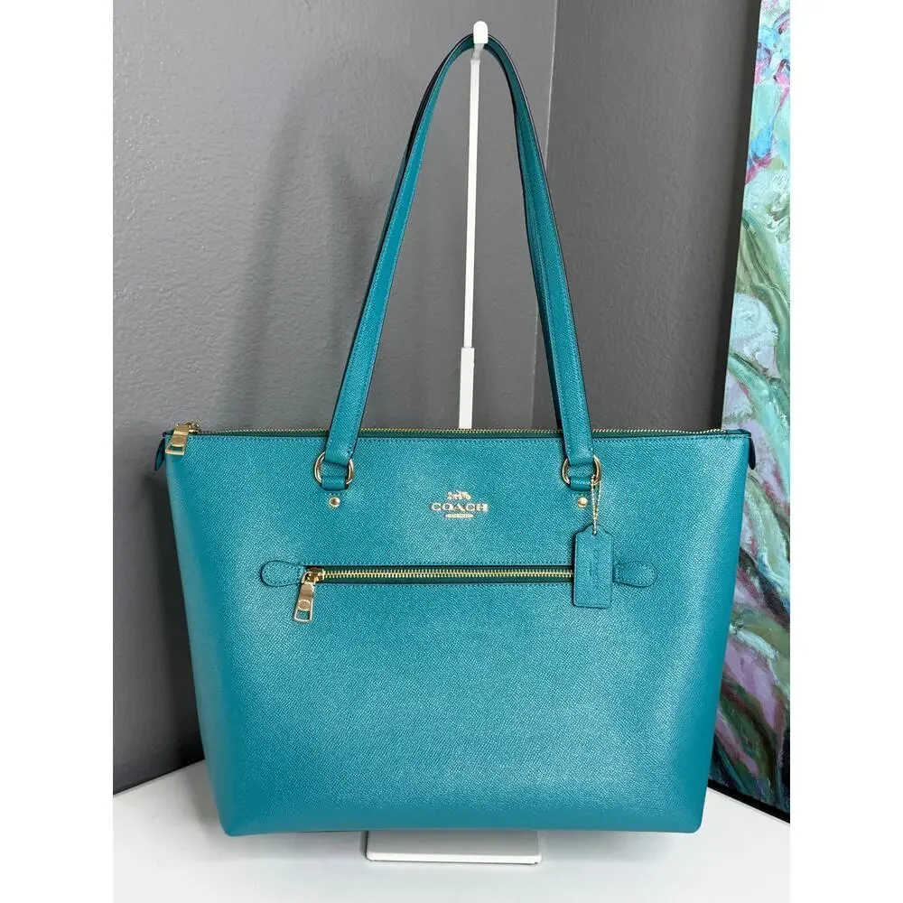 Coach Teal Gallery Tote 79608 Discontinued Color One Owner One Wear | NWOT EUC